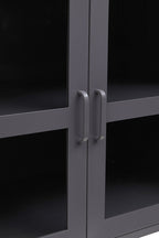 Three Door Grey Metal Sideboard | Acier