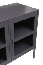 Three Door Grey Metal Sideboard | Acier
