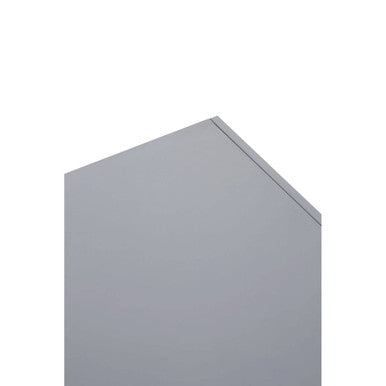 Grey Powder Coated Metal Square Side Table with Open Mesh Shelf, Acero | Acero