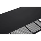 Black Powder Coated Metal Coffee Table with Open Storage Mesh Shelf, Acero | Acero
