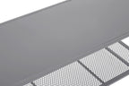 Grey Powder Coated Metal Coffee Table with Lower Mesh Display Shelf, Acero | Acero