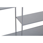Grey Metal Console Table with Rectangular Top and Two-Tier Open Shelf Storage, Acero | Acero