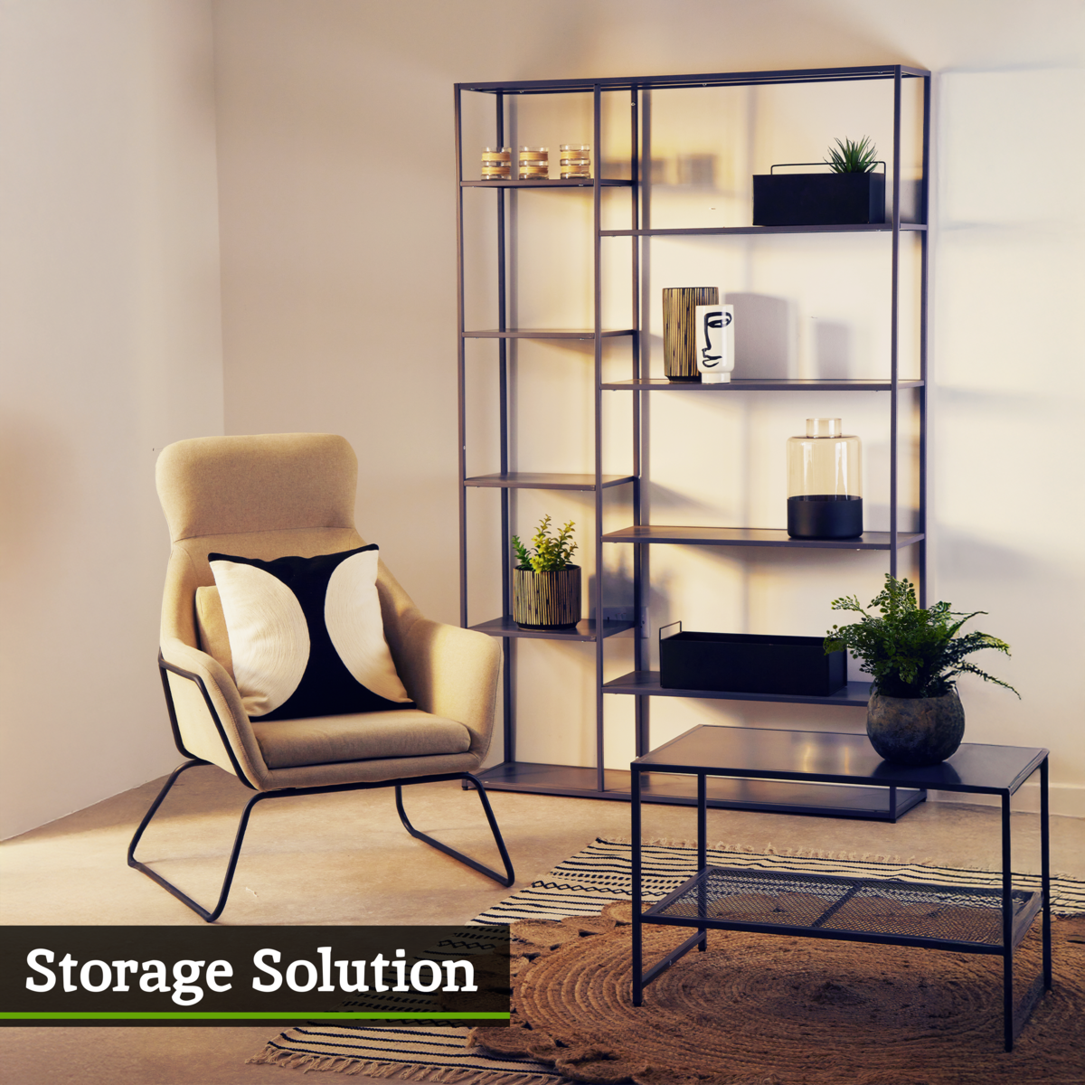 Grey Metal Multi Shelf Unit | Acero
