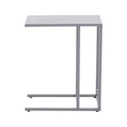 Grey Powder Coated Metal Side Table with C-Shaped Design, Acero | Acero