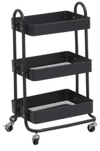 Three Tier Black Metal Trolley | Acero