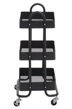 Three Tier Black Metal Trolley | Acero