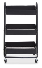 Three Tier Black Metal Trolley | Acero