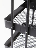 Three Tier Black Metal Trolley | Acero