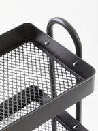 Three Tier Black Metal Trolley | Acero
