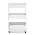 Three Tier White Metal Trolley | Acero