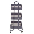 Three Tier Grey Metal Trolley | Acero