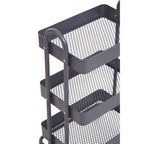 Three Tier Grey Metal Trolley | Acero