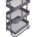 Three Tier Grey Metal Trolley | Acero