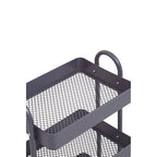 Three Tier Grey Metal Trolley | Acero