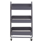 Three Tier Grey Metal Trolley | Acero
