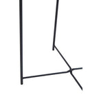 Black Powder Coated Metal Round Side Table with Intersecting Cross Base, Acero | Acero
