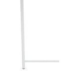White Powder Coated Metal Round Side Table with Intersecting Cross Base, Acero | Acero