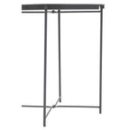 Grey Powder Coated Metal Round Side Table with Intersecting Cross Base, Acero | Acero