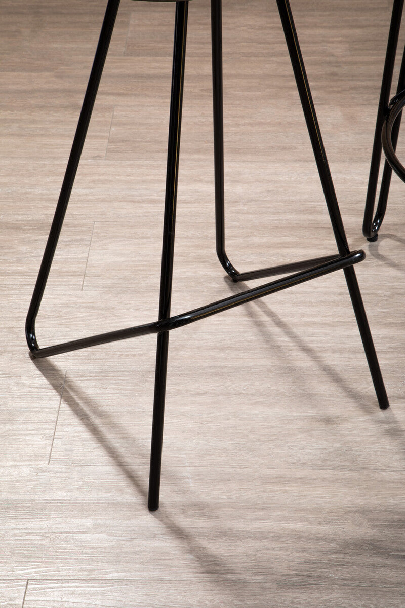 Wooden Top Bar Stool with Metal Legs | District