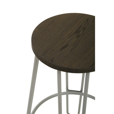 Grey Finish Metal Frame Bar Stool | District