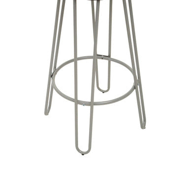 Grey Finish Metal Frame Bar Stool | District