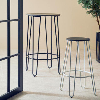 White Finish Metal Frame Bar Stool | District