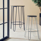 White Finish Metal Frame Bar Stool | District