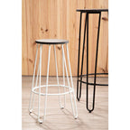 White Finish Metal Frame Bar Stool | District