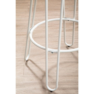 White Finish Metal Frame Bar Stool | District