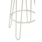 White Finish Metal Frame Bar Stool | District
