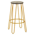 Gold Finish Metal Frame Bar Stool | District