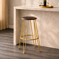 Gold Finish Metal Frame Bar Stool | District