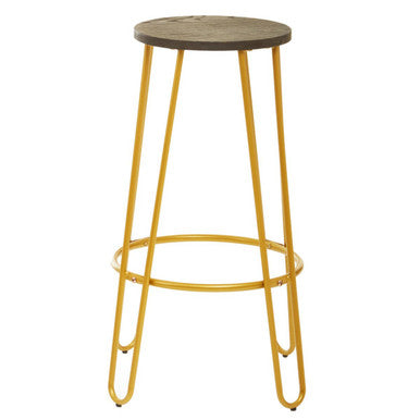 Gold Finish Metal Frame Bar Stool | District