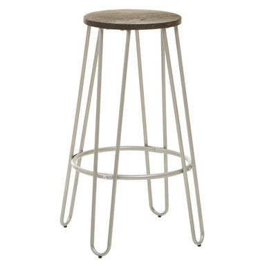 Barstool with Silver Metal Legs | District