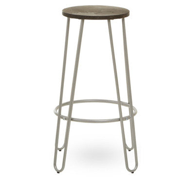 Barstool with Silver Metal Legs | District