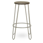 Barstool with Silver Metal Legs | District