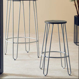Barstool with Silver Metal Legs | District