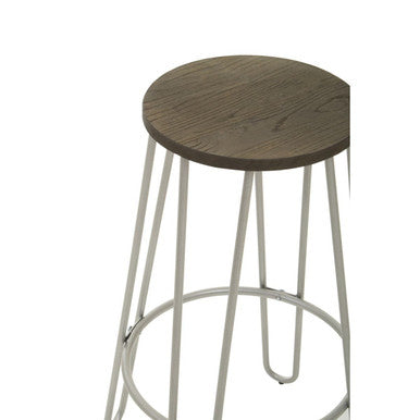 Barstool with Silver Metal Legs | District