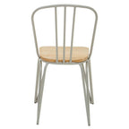 Grey Finish Metal Frame Dining Chair | District