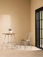 Grey Finish Metal Frame Dining Chair | District