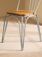 Grey Finish Metal Frame Dining Chair | District