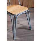 Grey Finish Metal Frame Dining Chair | District