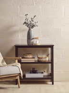 Two Shelf Black Bookcase | Heritage