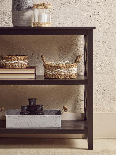 Two Shelf Black Bookcase | Heritage
