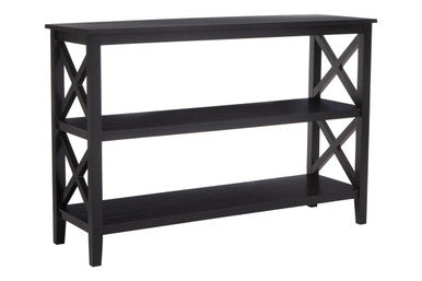 Two Shelf Large Black Bookcase | Heritage