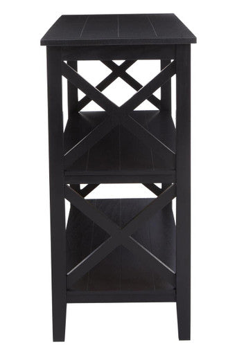 Two Shelf Large Black Bookcase | Heritage