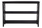 Two Shelf Large Black Bookcase | Heritage