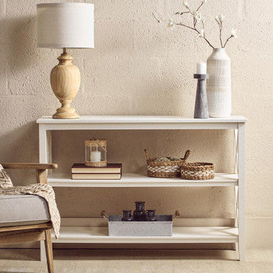 Two Shelf Large White Bookcase | Heritage