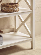 Two Shelf Large White Bookcase | Heritage