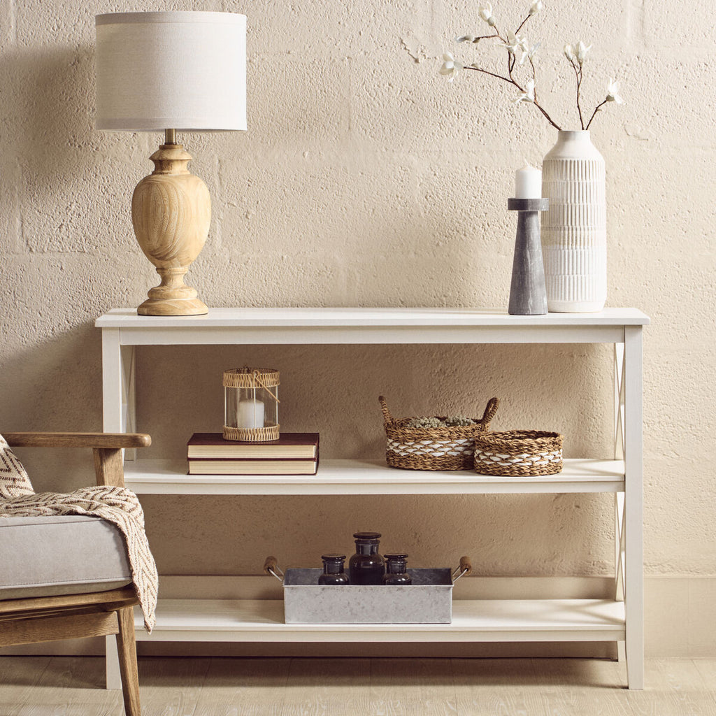 Two Shelf Large White Bookcase | Heritage